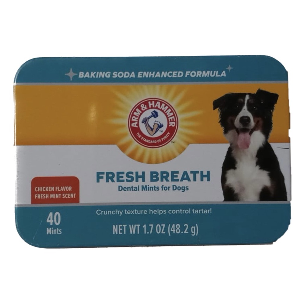 Arm & Hammer Fresh Breath Dental Mints for Dogs Chicken Flavor, 40 Count
